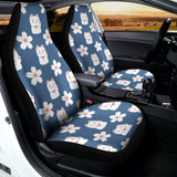 Japanese Lucky Cat And Sakura Print Universal Fit Car Seat Covers 102422