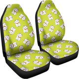 Japanese Lucky Cat Cartoon Print Universal Fit Car Seat Covers 102422