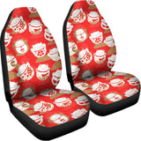 Japanese Lucky Cat Pattern Print Universal Fit Car Seat Covers 102422