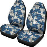Japanese Ocean Wave Pattern Print Universal Fit Car Seat Covers 102422