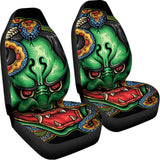 Japanese Oni Demon With Snake Print Universal Fit Car Seat Covers 102422
