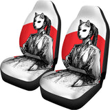 Japanese Samurai Girl Print Universal Fit Car Seat Covers 102422