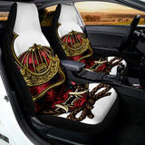 Japanese Samurai Helmet Print Universal Fit Car Seat Covers 102422