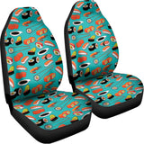 Japanese Sushi And Rolls Pattern Print Universal Fit Car Seat Covers 102422