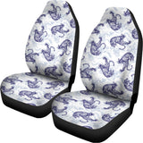 Japanese White Tiger Pattern Print Universal Fit Car Seat Covers 102422