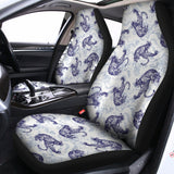 Japanese White Tiger Pattern Print Universal Fit Car Seat Covers 102422