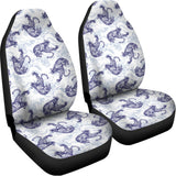 Japanese White Tiger Pattern Print Universal Fit Car Seat Covers 102422
