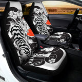 Japanese White Tiger Tattoo Print Universal Fit Car Seat Covers 102422