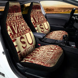 Jesus Religious Words Print Universal Fit Car Seat Covers 102422