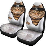 Karate Cat Print Universal Fit Car Seat Covers 102422