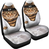 Karate Cat Print Universal Fit Car Seat Covers 102422