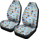 Kawaii Japanese Sushi Pattern Print Universal Fit Car Seat Covers 102422