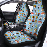 Kawaii Japanese Sushi Pattern Print Universal Fit Car Seat Covers 102422