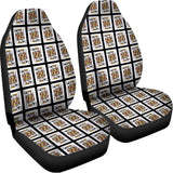 King Of Clubs Playing Card Pattern Print Universal Fit Car Seat Covers 102422