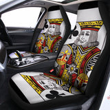King Of Clubs Playing Card Print Universal Fit Car Seat Covers 102422