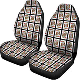 King Of Hearts Pattern Print Universal Fit Car Seat Covers 102422