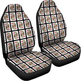 King Of Hearts Pattern Print Universal Fit Car Seat Covers 102422