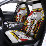 King Of Hearts Playing Card Print Universal Fit Car Seat Covers 102422