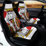 King Of Hearts Playing Card Print Universal Fit Car Seat Covers 102422