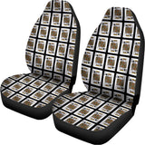King Of Spades Pattern Print Universal Fit Car Seat Covers 102422