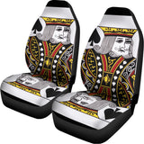 King Of Spades Playing Card Print Universal Fit Car Seat Covers 102422