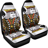 King Of Spades Playing Card Print Universal Fit Car Seat Covers 102422