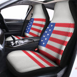 Knitted American Flag Print Universal Fit Car Seat Covers 102422