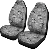 Knitted Raccoon Pattern Print Universal Fit Car Seat Covers 102422