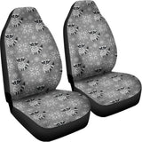 Knitted Raccoon Pattern Print Universal Fit Car Seat Covers 102422