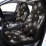 Koi Carp And Chrysanthemum Pattern Print Universal Fit Car Seat Covers 102422