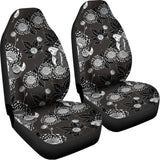 Koi Carp And Chrysanthemum Pattern Print Universal Fit Car Seat Covers 102422