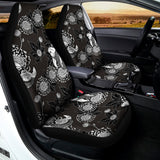 Koi Carp And Chrysanthemum Pattern Print Universal Fit Car Seat Covers 102422