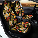 Koi Carp And Lotus Pattern Print Universal Fit Car Seat Covers 102422