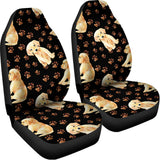 Labrador Retriever Puppy Pattern Print Universal Fit Car Seat Covers 102422