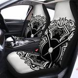 Lacrosse Sticks And Ornate Wing Print Universal Fit Car Seat Covers 102422