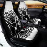 Lacrosse Sticks And Ornate Wing Print Universal Fit Car Seat Covers 102422