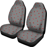 Ladybug Striped Pattern Print Universal Fit Car Seat Covers 102422