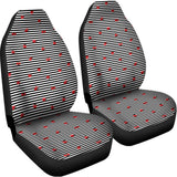 Ladybug Striped Pattern Print Universal Fit Car Seat Covers 102422