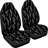 Lavender Flowers Pattern Print Universal Fit Car Seat Covers 102422
