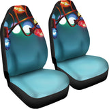 LED Christmas String Lights Print Universal Fit Car Seat Covers 102422