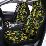 Lemon And Flower Pattern Print Universal Fit Car Seat Covers 102422