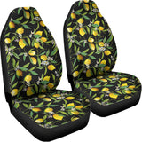 Lemon And Flower Pattern Print Universal Fit Car Seat Covers 102422