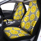 Lemon Striped Pattern Print Universal Fit Car Seat Covers 102422