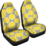 Lemon Striped Pattern Print Universal Fit Car Seat Covers 102422