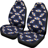 LGBT Pride Rainbow Eyes Pattern Print Universal Fit Car Seat Covers 102422