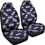 LGBT Pride Rainbow Eyes Pattern Print Universal Fit Car Seat Covers 102422