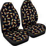 LGBT Pride Rainbow Flag Pattern Print Universal Fit Car Seat Covers 102422