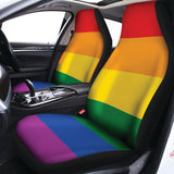 LGBT Pride Rainbow Flag Print Universal Fit Car Seat Covers 102422