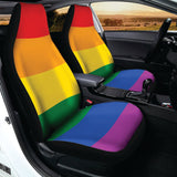 LGBT Pride Rainbow Flag Print Universal Fit Car Seat Covers 102422