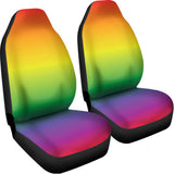 LGBT Pride Rainbow Gradient Print Universal Fit Car Seat Covers 102422
